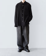 画像をギャラリービューアに読み込む, phebus フィーバス WOOL AMUNZEN SHIRTのBLACK 公式通販サイトsession福岡セレクトショップ
