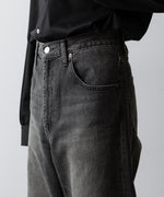 画像をギャラリービューアに読み込む, ssstein(シュタイン)のWIDE DENIM JEANS - BLACKの公式通販サイトsession福岡セレクトショップ
