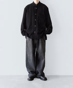画像をギャラリービューアに読み込む, phebus フィーバス WOOL AMUNZEN SHIRTのBLACK 公式通販サイトsession福岡セレクトショップ
