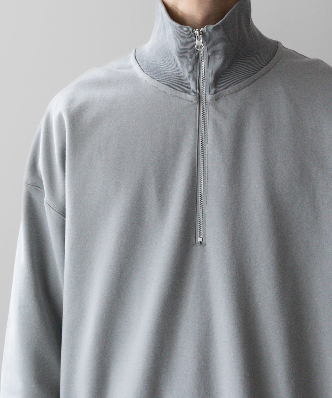 KANEMASA PHIL. カネマサフィル 23AW EXCLUSIVE - 36G SUPER FINE GAUGE HALF ZIP PULLOVER - LIGHT GRAY sessionセッション福岡セレクトショップ公式通販サイト