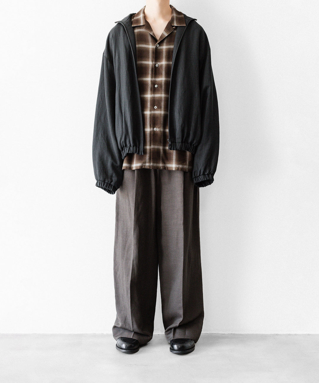 ssstein(シュタイン)のLY/VIS CHECK OVERSIZED OPEN COLLAR SS SHIRT - BROWN OMBREの公式通販サイトsession福岡セレクトショップ