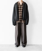 画像をギャラリービューアに読み込む, 【ssstein】LY/VIS CHECK OVERSIZED OPEN COLLAR SS SHIRT - BROWN OMBRE

