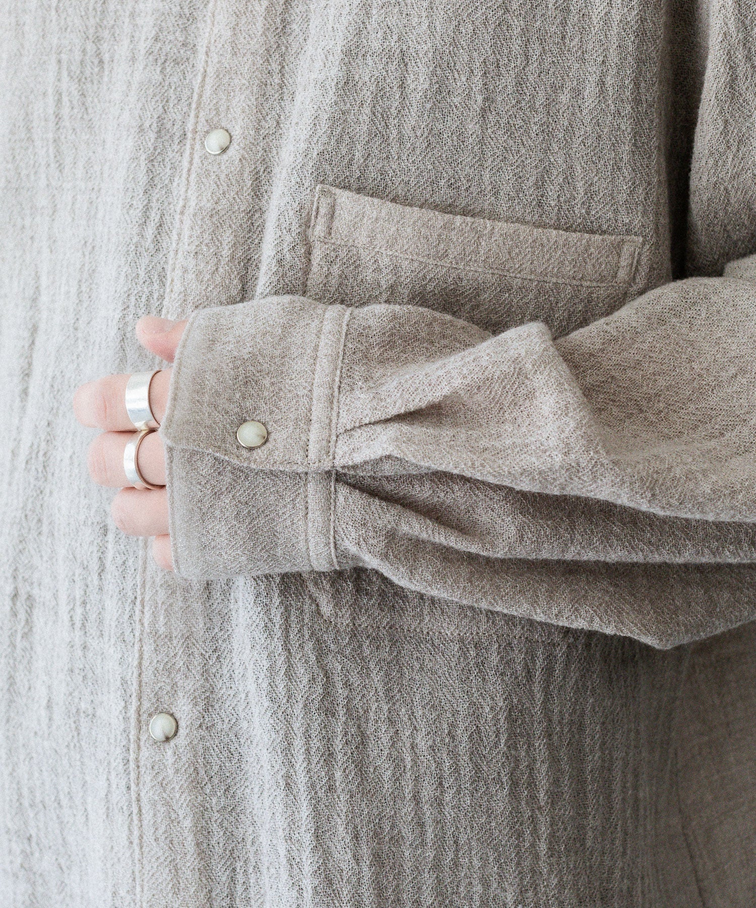 phebus フィーバス WOOL AMUNZEN SHIRTの BEIGE 公式通販サイトsession福岡セレクトショップ