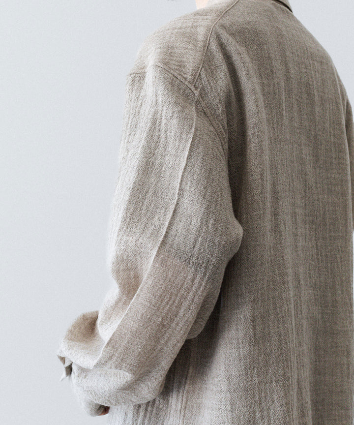 phebus フィーバス WOOL AMUNZEN SHIRTの BEIGE 公式通販サイトsession福岡セレクトショップ
