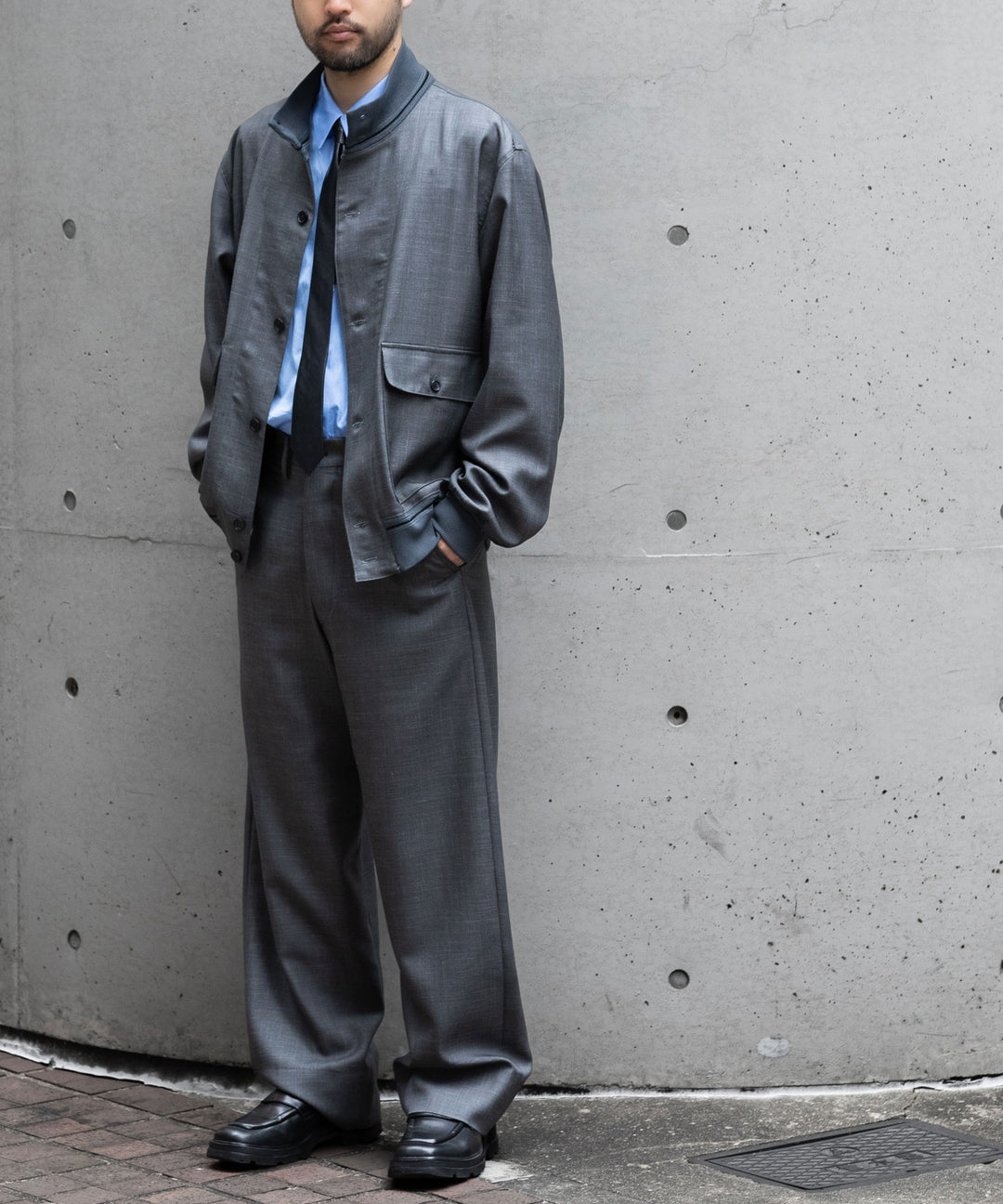 INTÉRIM(インテリム)のHYPER BIG VIRGIN WOOL SILK MOHAIR SUITING RIBBED JACKET - M.GRAY 公式通販サイトsession福岡セレクトショップ
