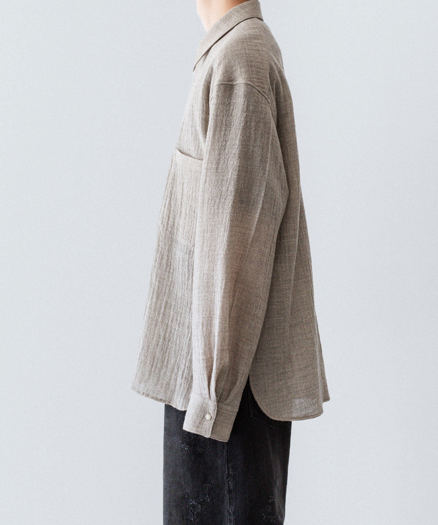 phebus フィーバス WOOL AMUNZEN SHIRTの BEIGE 公式通販サイトsession福岡セレクトショップ