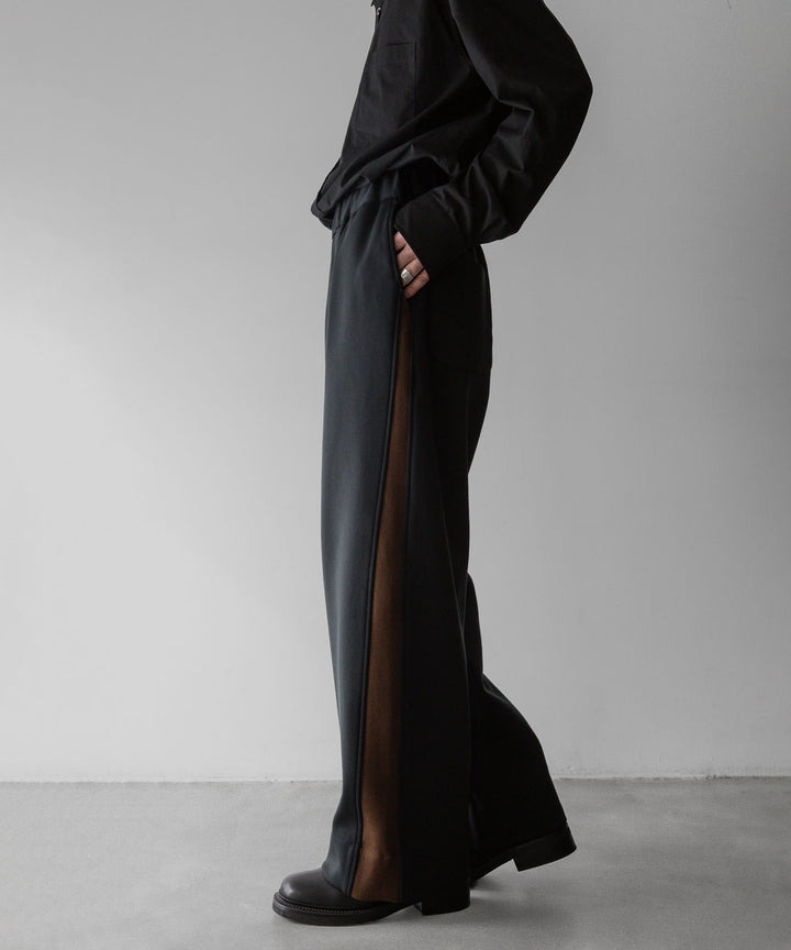 【stein】ssstein シュタインのCUPRO BICOLOR WIDE TRACK PANTSのCAMEL × CHARCOAL　 公式通販サイトsession福岡セレクトショップ
