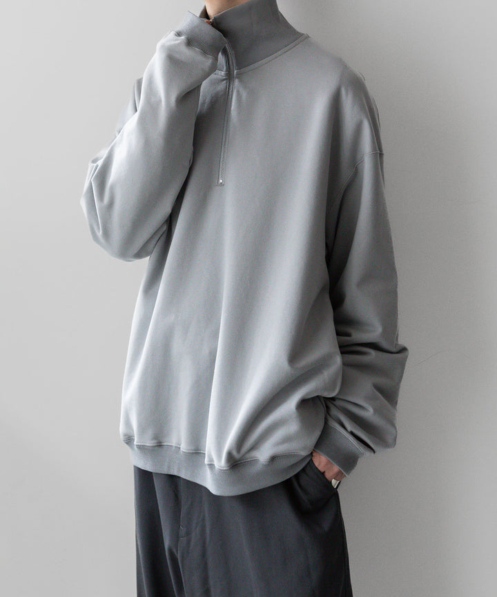 KANEMASA PHIL. カネマサフィル 23AW EXCLUSIVE - 36G SUPER FINE GAUGE HALF ZIP PULLOVER - LIGHT GRAY sessionセッション福岡セレクトショップ公式通販サイト