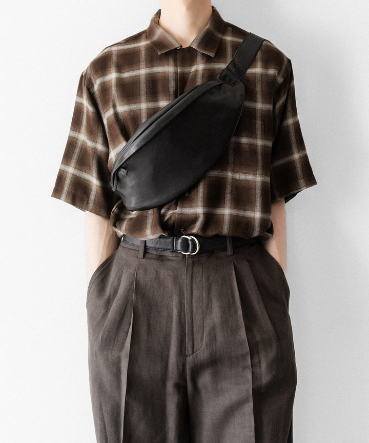 ssstein(シュタイン)のLY/VIS CHECK OVERSIZED OPEN COLLAR SS SHIRT - BROWN OMBREの公式通販サイトsession福岡セレクトショップ