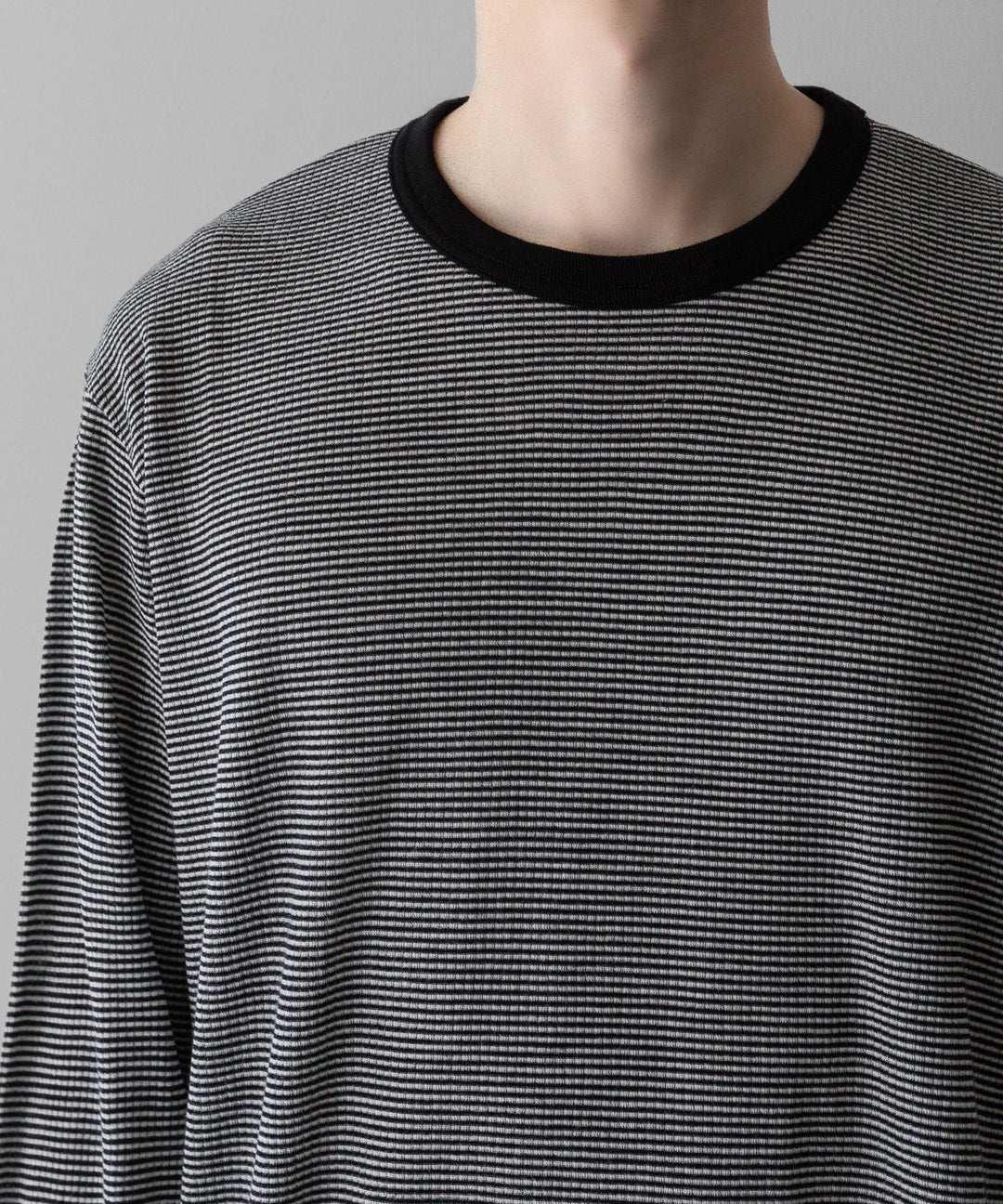 ssstein(シュタイン)の24AWコレクション STRIPED WOOL OVERSIZED LONG SLEEVE TEE - BLACK 公式通販サイトsession福岡セレクトショップ