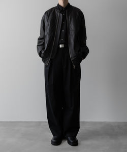 ssstein(シュタイン)の24AWコレクション EASY WIDE TROUSERS (2/72梳毛フラノ) - BLACK 公式通販サイトsession福岡セレクトショップ