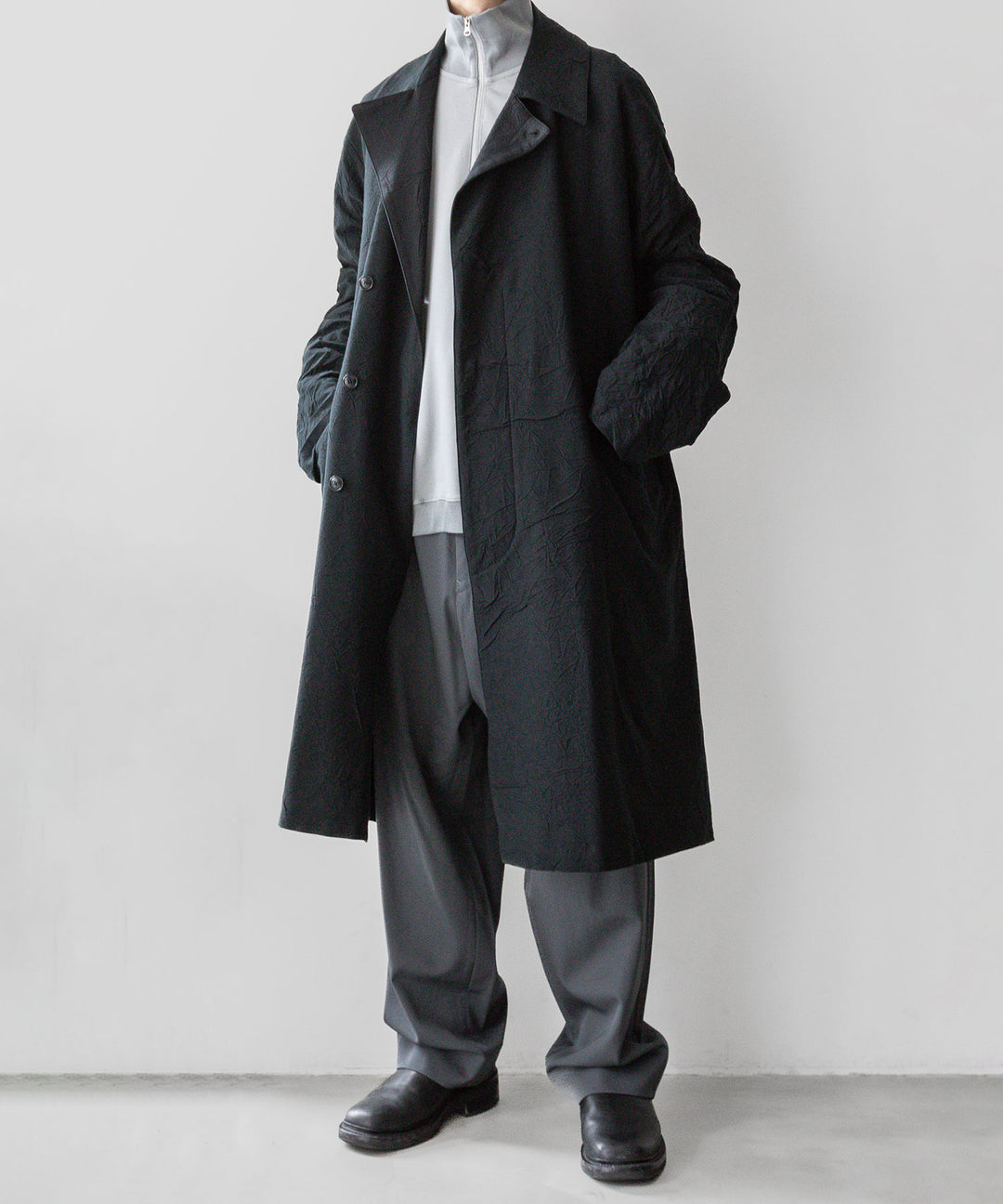 KANEMASA PHIL. カネマサフィル 23AW EXCLUSIVE - 36G SUPER FINE GAUGE HALF ZIP PULLOVER - LIGHT GRAY sessionセッション福岡セレクトショップ公式通販サイト