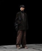 画像をギャラリービューアに読み込む, ssstein(シュタイン)のBRUSHED CHINO ONE TUCK WIDE PANTS - BROWNの公式通販サイトsession福岡セレクトショップ
