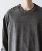 画像をギャラリービューアに読み込む, 【 VEIN 】100/3 SUEDE JERSEY COLD DYED VESSEL L/S TEE - GRAY
