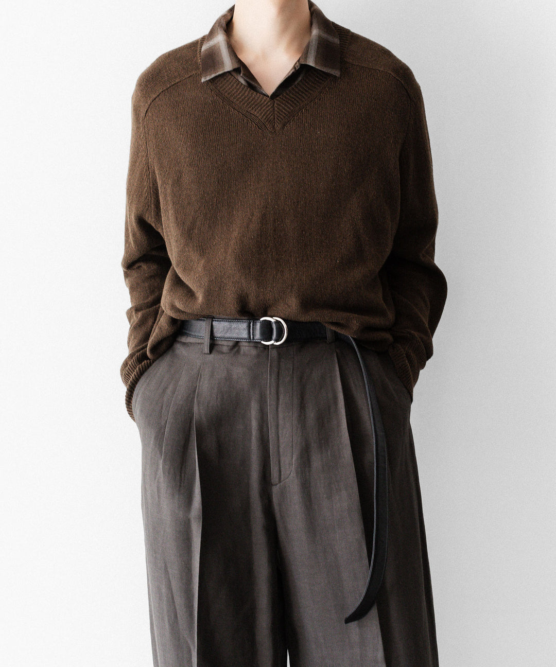 ssstein(シュタイン)のLY/VIS CHECK OVERSIZED OPEN COLLAR SS SHIRT - BROWN OMBREの公式通販サイトsession福岡セレクトショップ