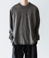 【 VEIN 】100/3 SUEDE JERSEY COLD DYED VESSEL L/S TEE - GRAY
