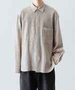 画像をギャラリービューアに読み込む, phebus フィーバス WOOL AMUNZEN SHIRTの BEIGE 公式通販サイトsession福岡セレクトショップ
