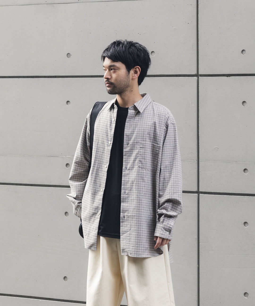 ssstein(シュタイン)のCOTTON LLAMA OVERSIZED REGULAR COLLAR SHIRT - GRAPH CHECKの公式通販サイトsession福岡セレクトショップ