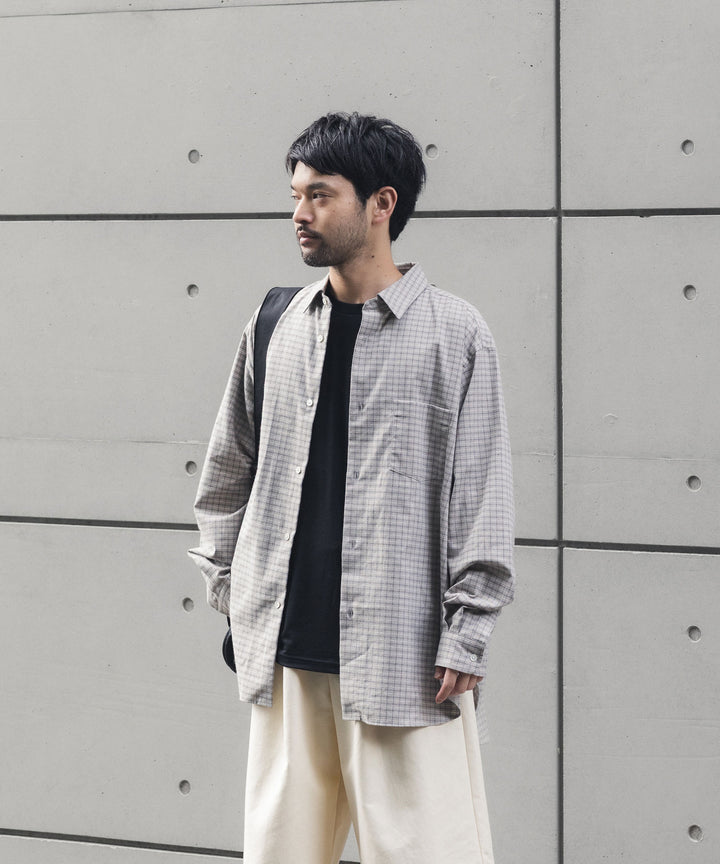ssstein(シュタイン)のCOTTON LLAMA OVERSIZED REGULAR COLLAR SHIRT - GRAPH CHECKの公式通販サイトsession福岡セレクトショップ
