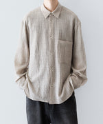 画像をギャラリービューアに読み込む, phebus フィーバス WOOL AMUNZEN SHIRTの BEIGE 公式通販サイトsession福岡セレクトショップ
