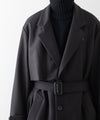 【stein】LAY CHESTER COAT - DARK CHARCOAL