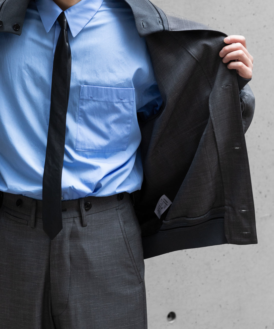 INTÉRIM(インテリム)のHYPER BIG VIRGIN WOOL SILK MOHAIR SUITING RIBBED JACKET - M.GRAY 公式通販サイトsession福岡セレクトショップ

