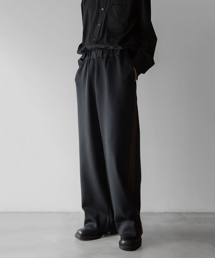 【stein】ssstein シュタインのCUPRO BICOLOR WIDE TRACK PANTSのCAMEL × CHARCOAL　 公式通販サイトsession福岡セレクトショップ
