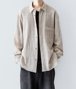 画像をギャラリービューアに読み込む, phebus フィーバス WOOL AMUNZEN SHIRTの BEIGE 公式通販サイトsession福岡セレクトショップ
