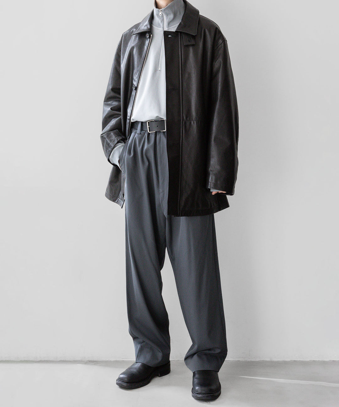 KANEMASA PHIL. カネマサフィル 23AW EXCLUSIVE - 36G SUPER FINE GAUGE HALF ZIP PULLOVER - LIGHT GRAY sessionセッション福岡セレクトショップ公式通販サイト