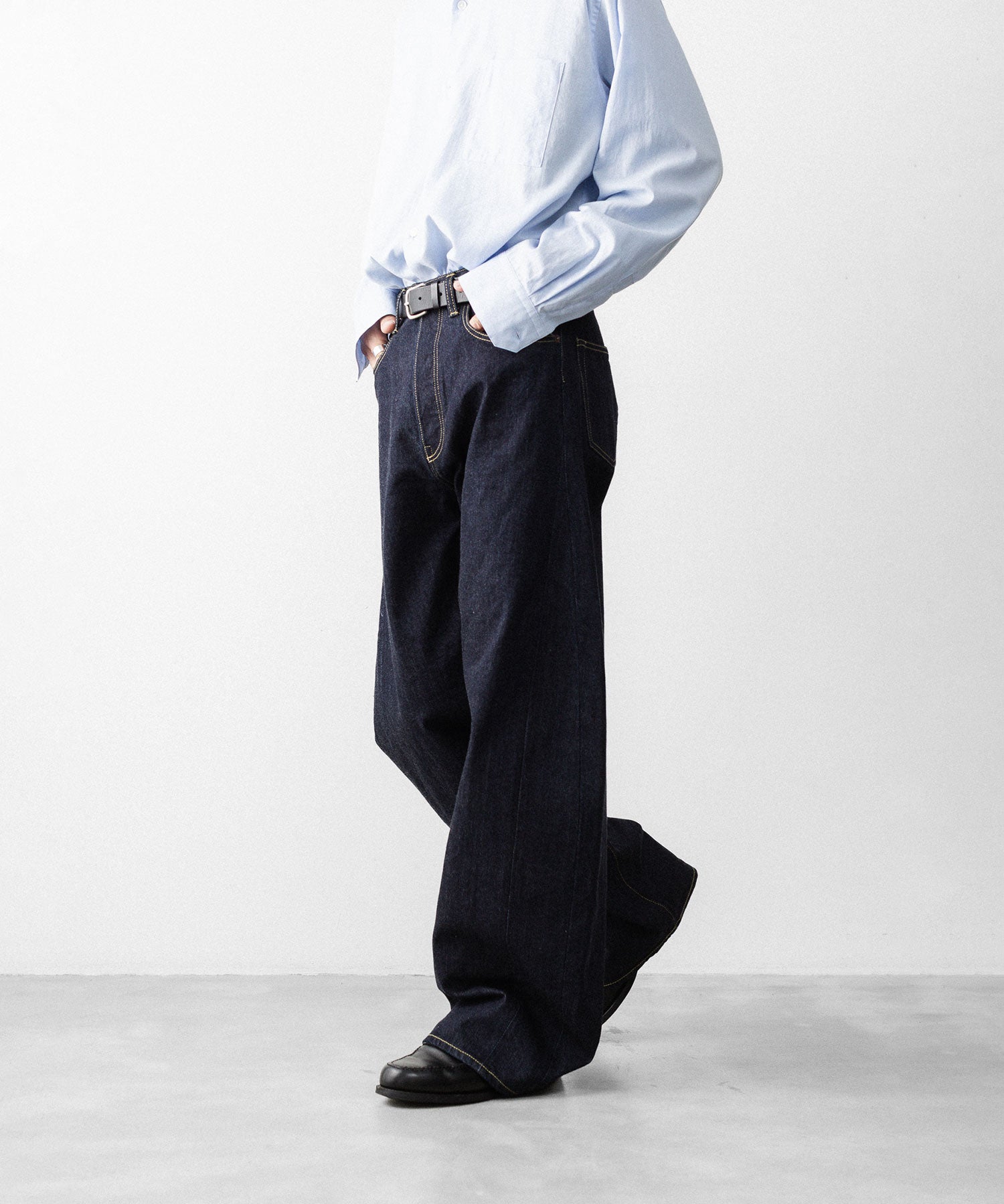 ssstein / シュタイン】DEFORMATION WIDE DENIM PANTS - INDIGO(OW