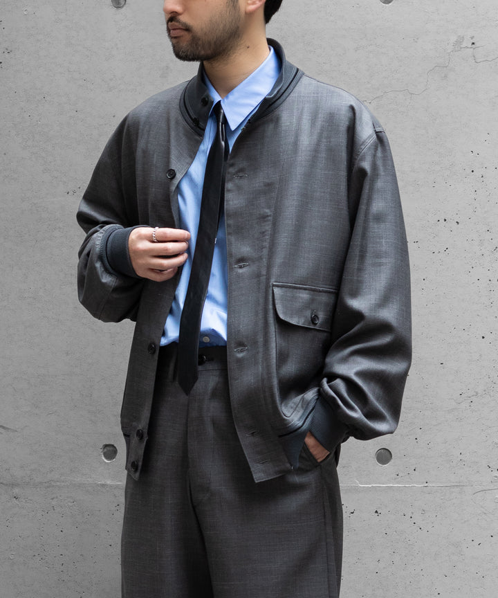 INTÉRIM(インテリム)のHYPER BIG VIRGIN WOOL SILK MOHAIR SUITING RIBBED JACKET - M.GRAY 公式通販サイトsession福岡セレクトショップ
