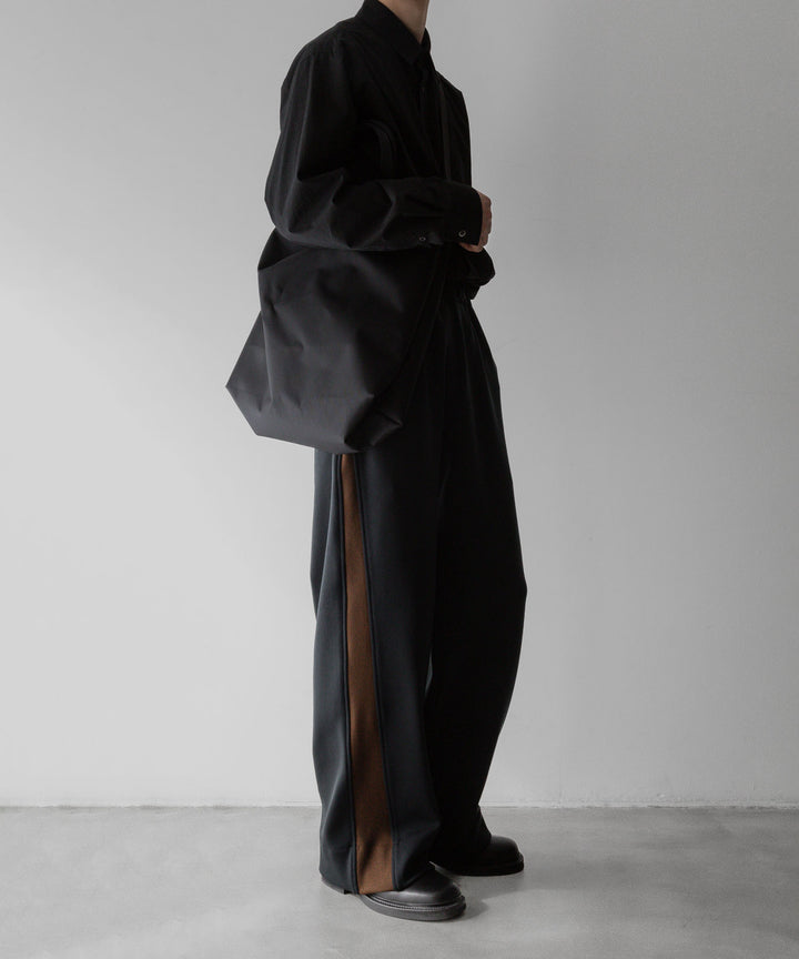 【stein】ssstein シュタインのCUPRO BICOLOR WIDE TRACK PANTSのCAMEL × CHARCOAL　 公式通販サイトsession福岡セレクトショップ