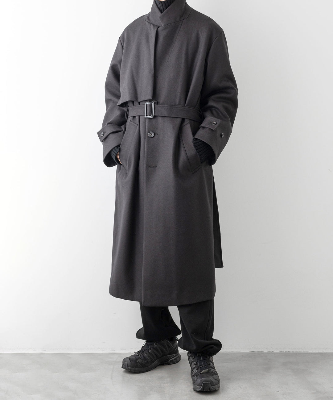 stein シュタイン 23AW LAY CHESTER COAT - DARK CHARCOAL sessionセッション福岡セレクトショップ 公式通販サイト