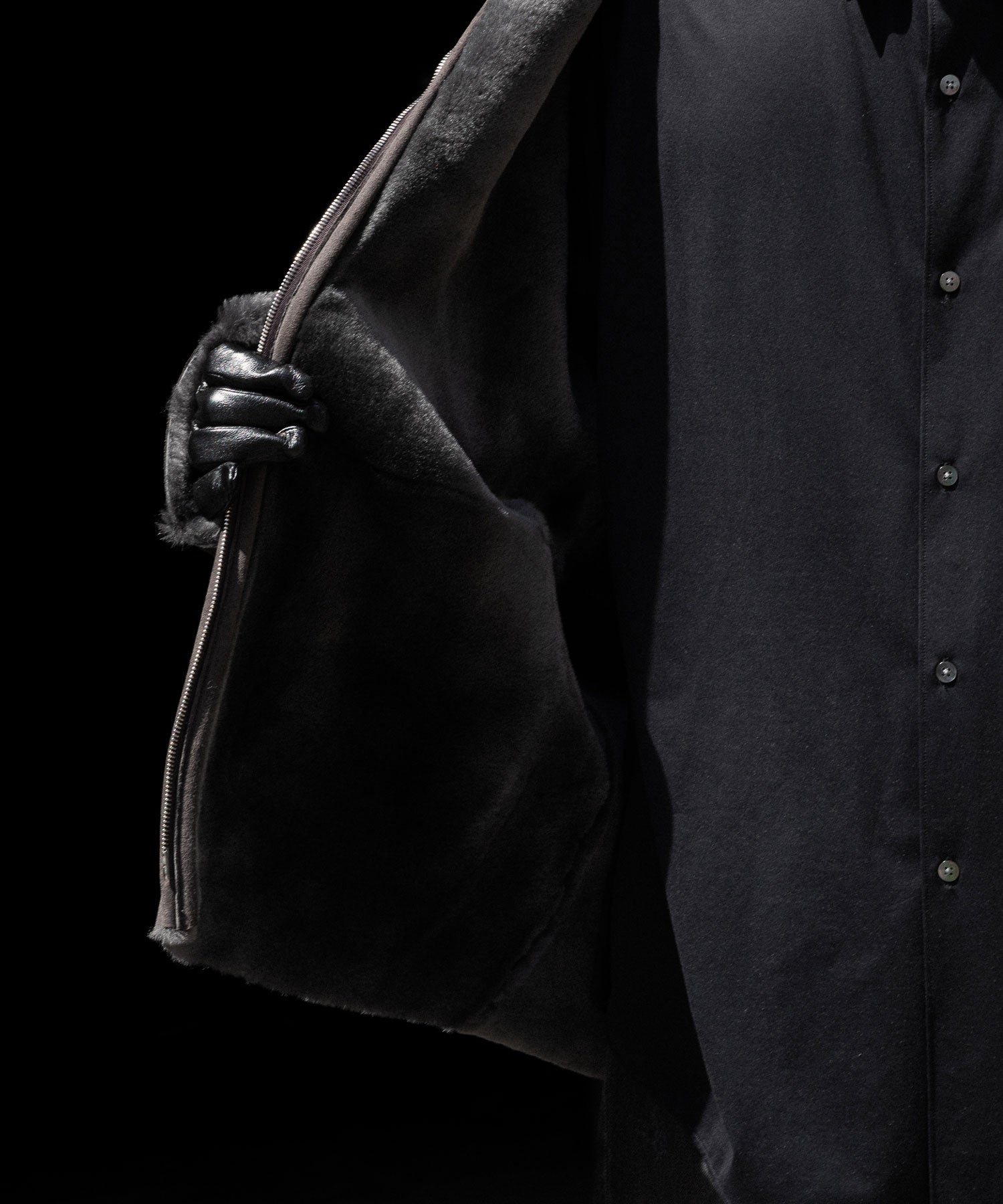 ssstein(シュタイン)のCUT-OFF MOUTON JACKET - GREY KHAKIの公式通販サイトsession福岡セレクトショップ