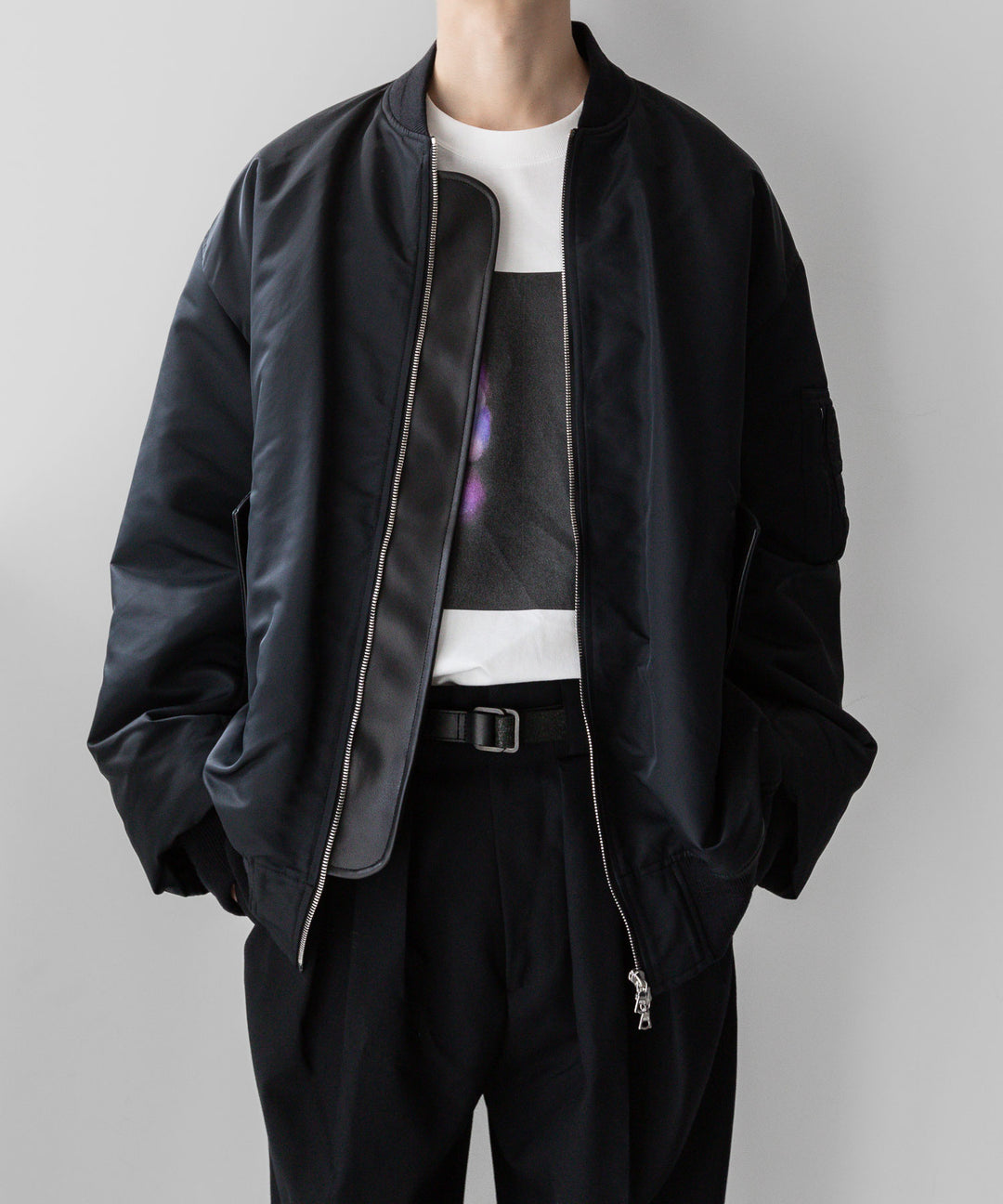 stein(シュタイン)の23AWコレクションOVERSIZED FLIGHT JACKETのBLACK