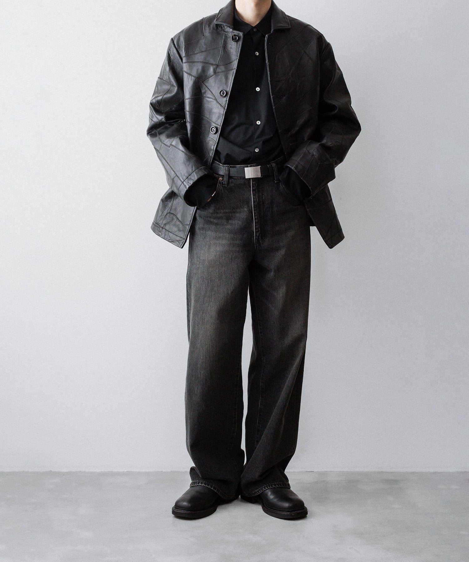 ssstein / シュタイン】WIDE DENIM JEANS - BLACK | 公式通販サイト