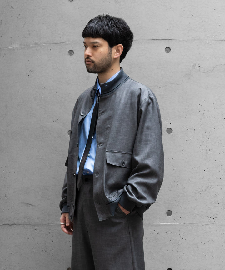 INTÉRIM(インテリム)のHYPER BIG VIRGIN WOOL SILK MOHAIR SUITING RIBBED JACKET - M.GRAY 公式通販サイトsession福岡セレクトショップ
