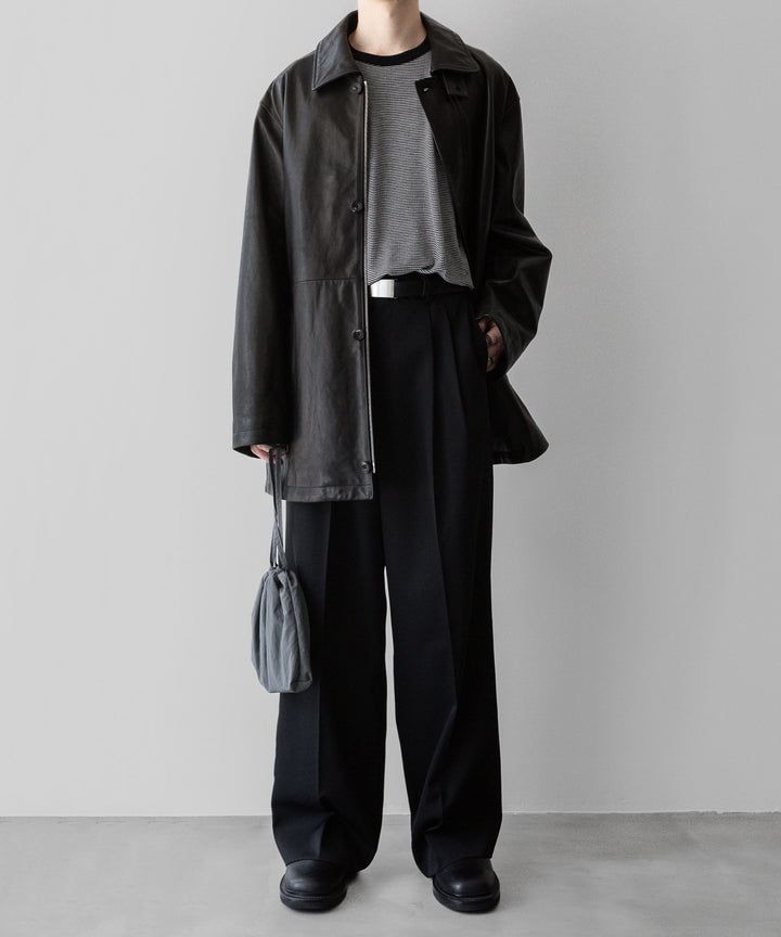 ssstein(シュタイン)の24AWコレクション STRIPED WOOL OVERSIZED LONG SLEEVE TEE - BLACK 公式通販サイトsession福岡セレクトショップ