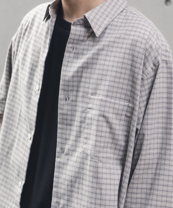 ssstein(シュタイン)のCOTTON LLAMA OVERSIZED REGULAR COLLAR SHIRT - GRAPH CHECKの公式通販サイトsession福岡セレクトショップ