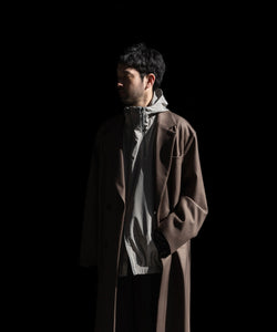 【ssstein】OVERSIZED MAXI-LENGTH DOUBLE BREASTED COAT - DARK GREIGE