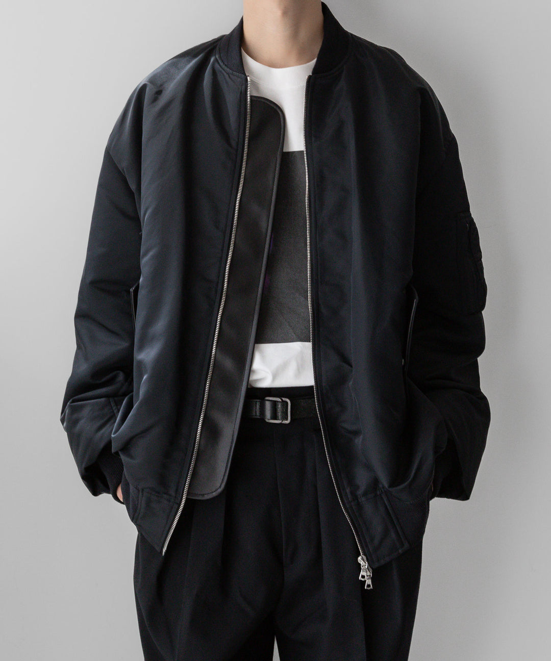 stein(シュタイン)の23AWコレクションOVERSIZED FLIGHT JACKETのBLACK