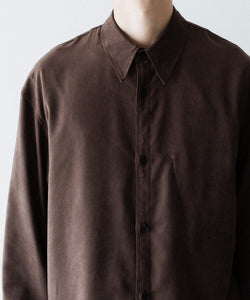 VEIN 】SYNTHETIC SUEDE LEATHER L/S SHIRT - BROWN | 公式通販サイト