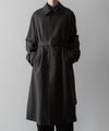 【ssstein】OVERSIZED INVESTIGATED COAT - GREY KHAKI