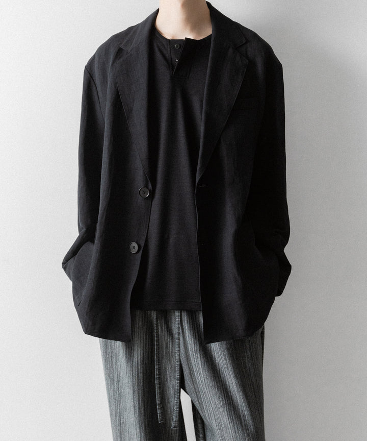 ssstein(シュタイン)のLI/NY POPLIN SINGLE BREASTED JACKET - BLACKの公式通販サイトsession福岡セレクトショップ