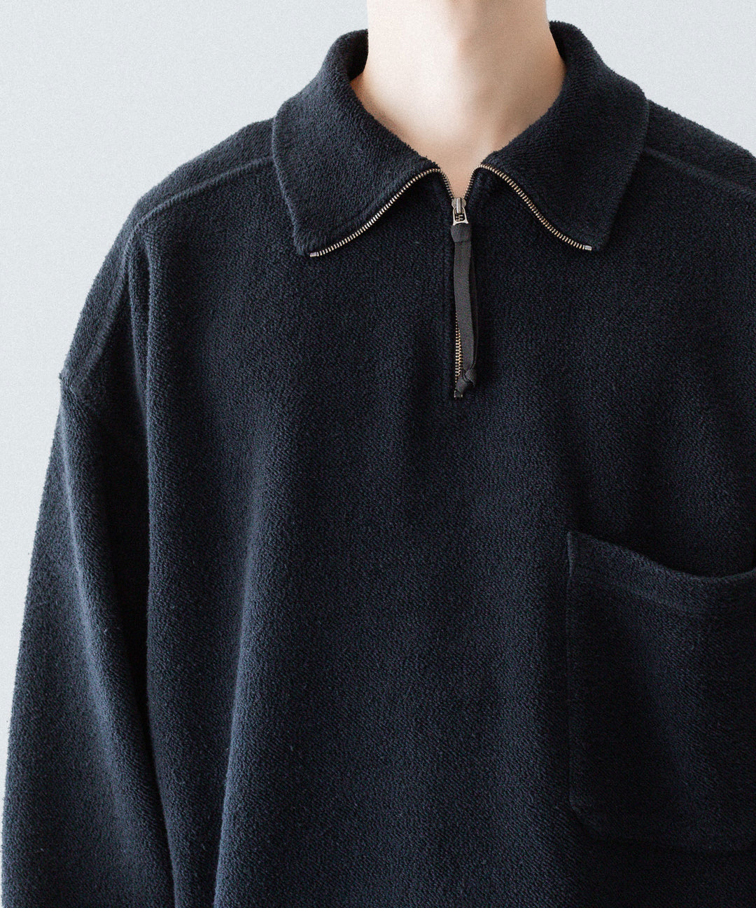 【phebus】SULFUR DYE FLEECE P/O - CAHRCOAL