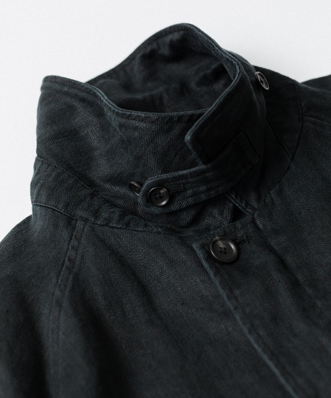 ssstein(シュタイン)のHEAVY LINEN HERRINGBONE ZIP JACKET - BLACKの公式通販サイトsession福岡セレクトショップ