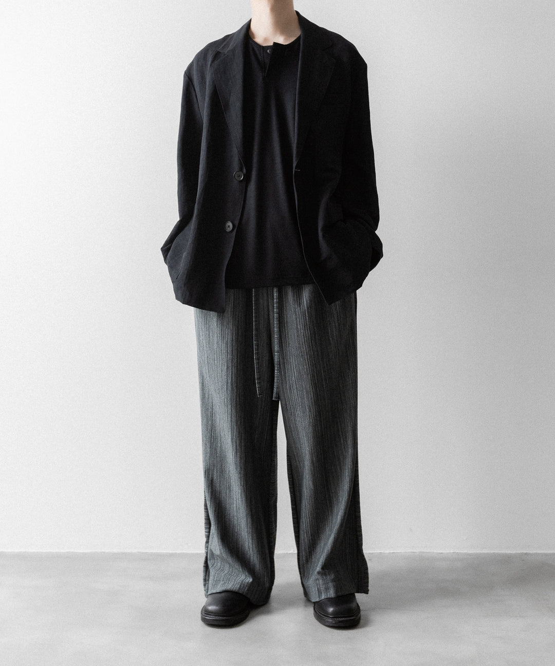 ssstein(シュタイン)のLI/NY POPLIN SINGLE BREASTED JACKET - BLACKの公式通販サイトsession福岡セレクトショップ