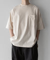 【INTÉRIM】LONG STAPLE AUSTRALIAN COTTON HYPER BIG T-SHIRT - LIGHT BEIGE