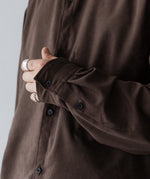 画像をギャラリービューアに読み込む, VEIN ヴェインのSYNTHETIC SUEDE LEATHER L/S SHIRT - BROWNの公式通販サイトsession福岡セレクトショップ

