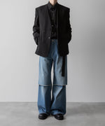 画像をギャラリービューアに読み込む, VEIN ヴェインのWO/VIS GABARDINE COLLARLESS JACKET - BLACKの公式通販サイトsession福岡セレクトショップ
